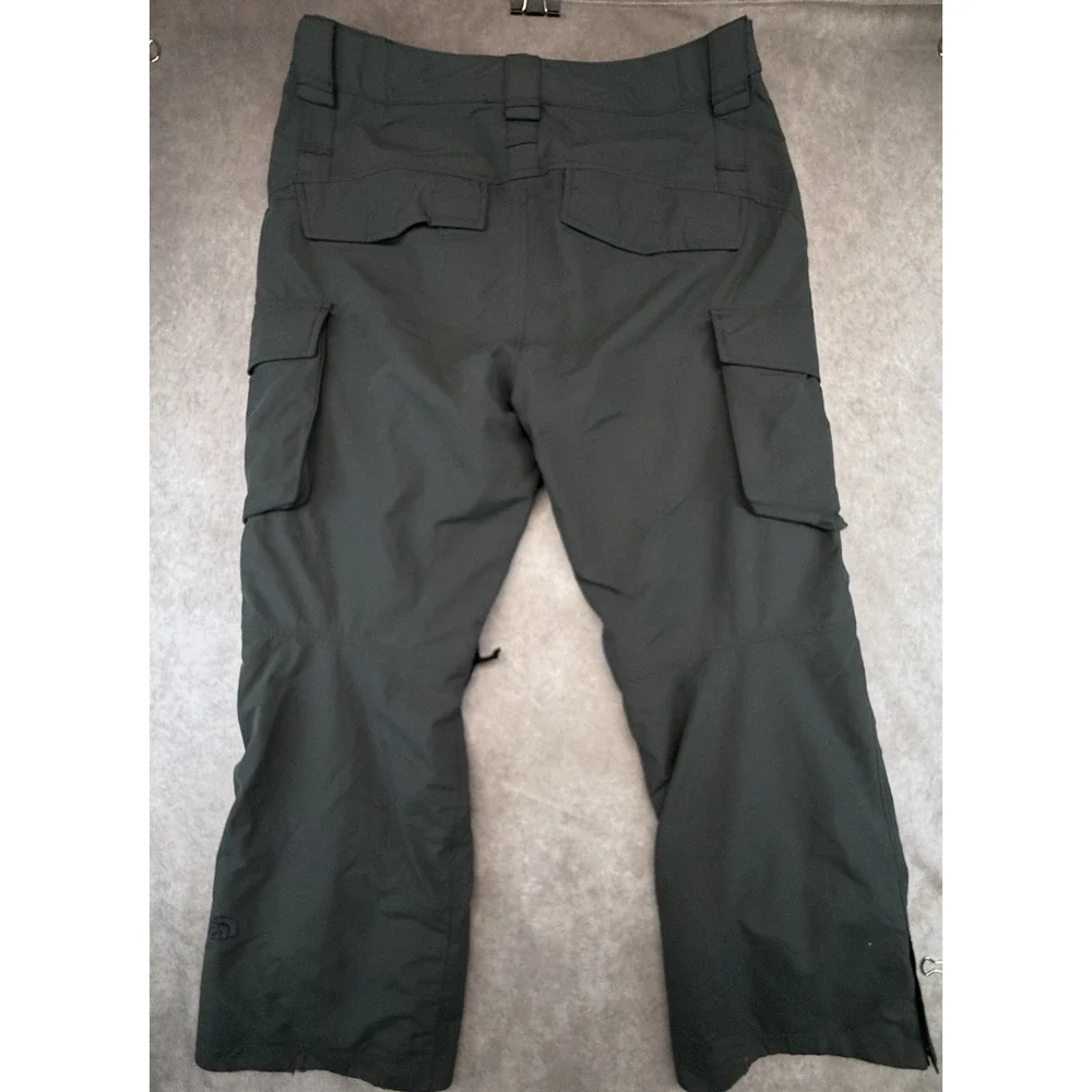 The North Face Snow Pants Mens M Regular Nylon Gray HyVent Slasher Cargo Ski